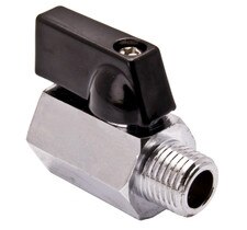 10 PACK Mini Ball Valve 1/4" FNPT X FNPT Chrome Plated Brass Body 450 psi 10 PACK Mini Ball Valve 1/4" FNPT X FNPT Chrome Plated Brass Body 450 psi